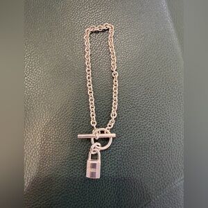 Hermes Kelly Cadenas toggle bracelet in sterling silver
